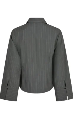 Discount Bluse - Rosa Pinstripe - Grey Bluser