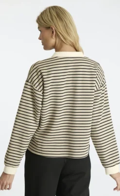 Best Bluse - Sara Stripe - Sand Bluser