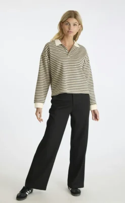 Best Bluse - Sara Stripe - Sand Bluser