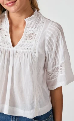 Outlet Bluse - Siama S Voile - White Bluser