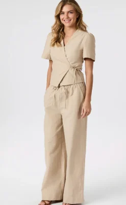 Sale Bluse - Simoni Stripe - Sand Bluser