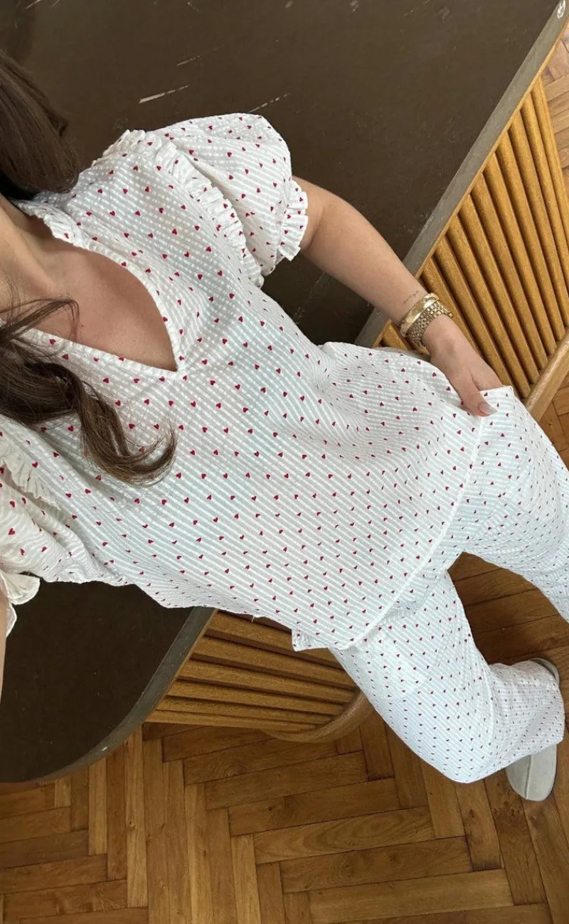 Clearance Bukser - Astra Heart - White Bukser & Jeans