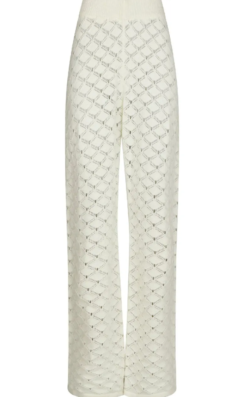 Discount Bukser - Rizzy Chrochet - Off White Bukser & Jeans