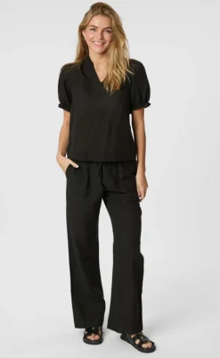 Best Bukser - Sonar Linen - Black Bukser & Jeans