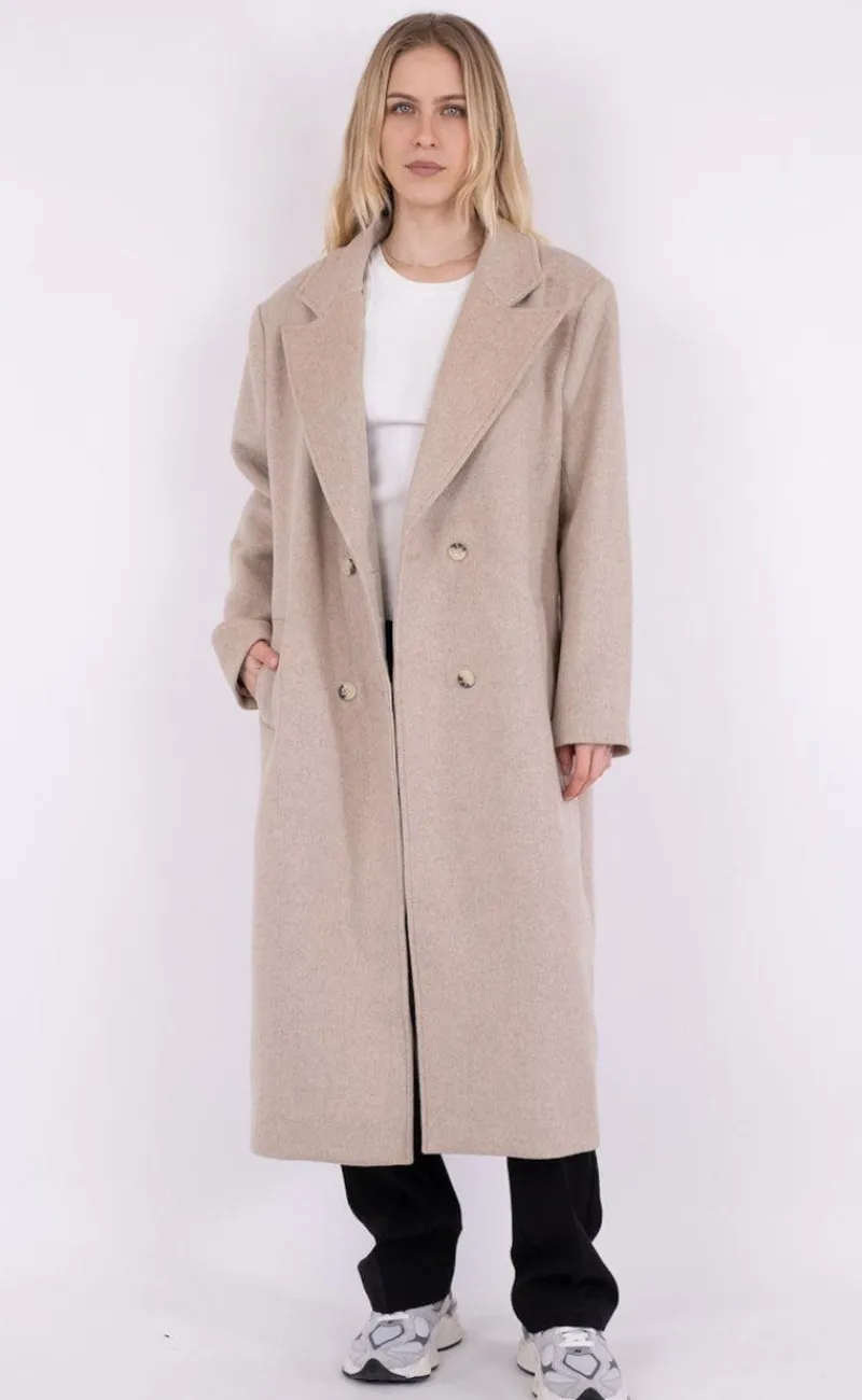 Discount Frakke - Williams - Beige Melange Jakker & Frakker|Alt Overtøj