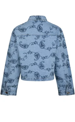 Sale Jakke - Emilia Embrodiery - Blue Jakker & Frakker|Alt Overtøj