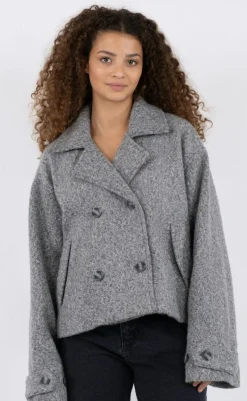 Discount Jakke - Sandra - Grey Melange Jakker & Frakker|Alt Overtøj