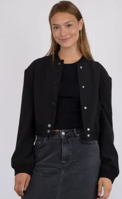 Outlet Jakke - Vaccaro Solid Bomber - Black Jakker & Frakker|Alt Overtøj