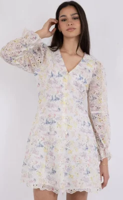 Hot Kjole - Cabana Embroidery - Creme Kjoler