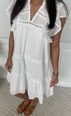 Discount Kjole - Jamma S Voile - White Kjoler