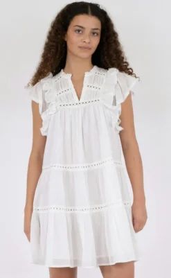 Discount Kjole - Jamma S Voile - White Kjoler