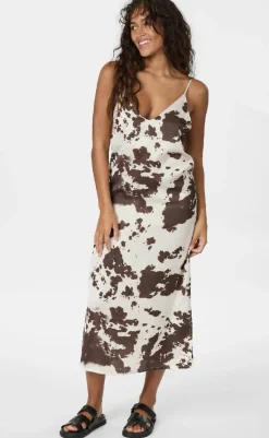 Outlet Kjole - Kamran Cow Print - Brown Kjoler