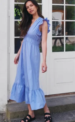 Hot Kjole - Pollana Poplin - Sky Blue Kjoler