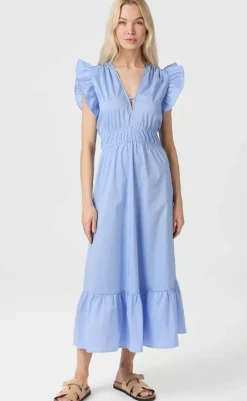 Hot Kjole - Pollana Poplin - Sky Blue Kjoler