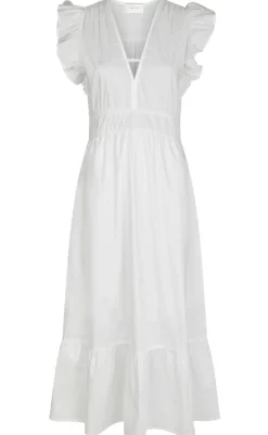 Outlet Kjole - Pollana Poplin - White Kjoler
