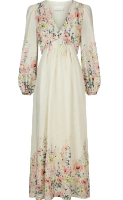 New Kjole - Silfi Flower - Creme Kjoler