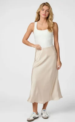 Online Nederdel - Bovary - Champagne Nederdele