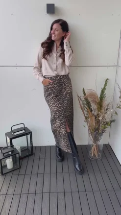 Clearance Nederdel - Frankie - Leopard Nederdele