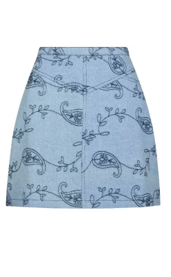 Clearance Nederdel - Gabani Embrodiery - Blue Nederdele