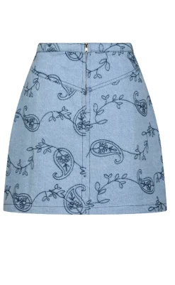 Clearance Nederdel - Gabani Embrodiery - Blue Nederdele