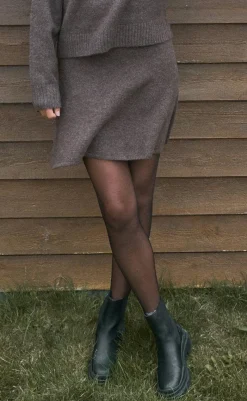 Sale Nederdel - Gisa - Brown Melange Nederdele