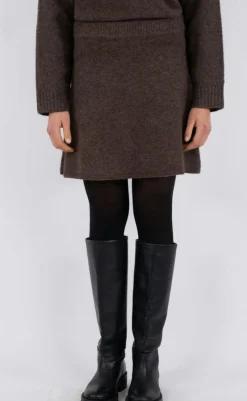 Sale Nederdel - Gisa - Brown Melange Nederdele