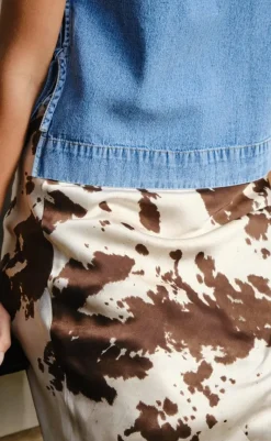 Hot Nederdel - Viso Cow Print - Brown Nederdele