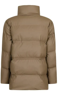 Clearance Puffer Jakke - Mayra - Dark Taupe Jakker & Frakker|Alt Overtøj