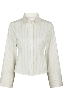Outlet Skjorte - Rosa Pinstripe - White Skjorter