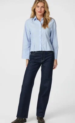 Sale Skjorte - Rosa Stripe - Light Blue Skjorter