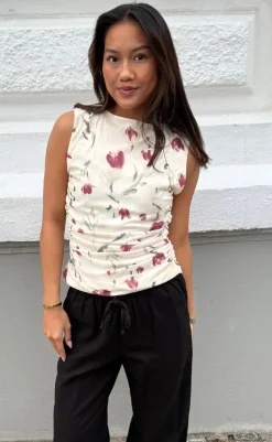 Online Top - Liblana Artist Mesh - Creme T-shirts & Toppe