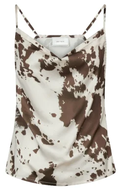 Outlet Top - Lindy Cow Print - Brown T-shirts & Toppe