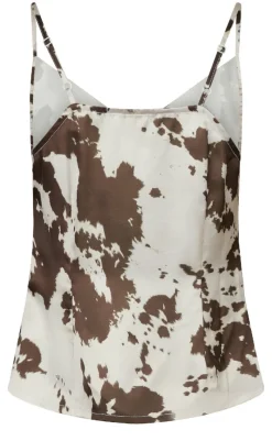 Outlet Top - Lindy Cow Print - Brown T-shirts & Toppe