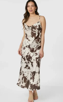 Outlet Top - Lindy Cow Print - Brown T-shirts & Toppe