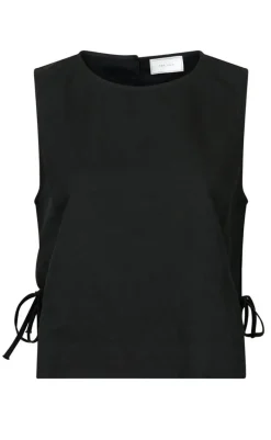 Best Top - Svetlana Linen - Black T-shirts & Toppe