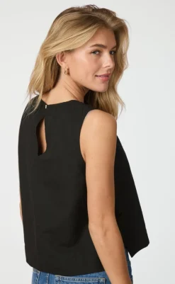 Best Top - Svetlana Linen - Black T-shirts & Toppe