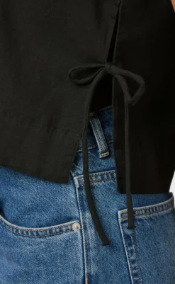 Best Top - Svetlana Linen - Black T-shirts & Toppe