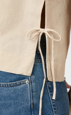 Best Top - Svetlana Linen - Sand T-shirts & Toppe