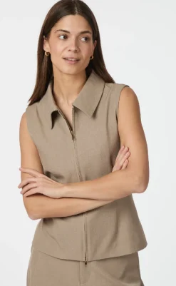 New Vest - Annabella Structure - Dark Taupe Veste