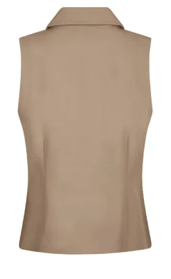 New Vest - Annabella Structure - Dark Taupe Veste