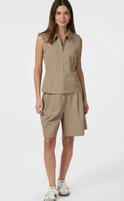 New Vest - Annabella Structure - Dark Taupe Veste