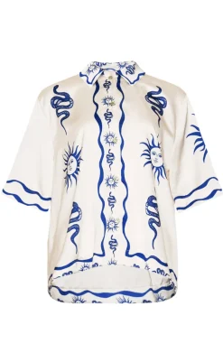 Discount Bluse - Kealy - Chana Blue Print Bluser