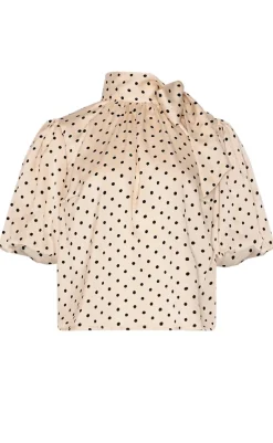 Best Bluse - Kesha - Carmine White Print Bluser