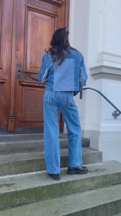 Bluse - Kimbra - Patch Denim Bluser