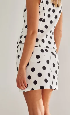 Hot Bluse - Leni - Carmella White Print Bluser