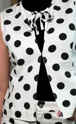 Hot Bluse - Leni - Carmella White Print Bluser