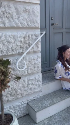 Hot Bukser - Kimona - Chana Blue Print Bukser & Jeans