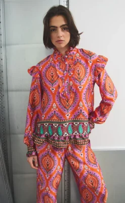 Outlet Bukser - Sally - Trisha Print Bukser & Jeans