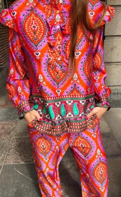 Outlet Bukser - Sally - Trisha Print Bukser & Jeans