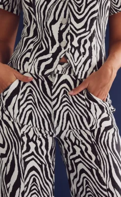 Best Bukser - Stormy - Taleah Zebra Print Bukser & Jeans